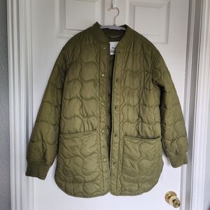 Madewell Quilted Oversized Bomber Jacket